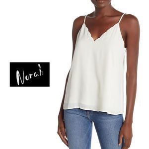 Norah Double Layered Chiffon Open Back Strappy Tank